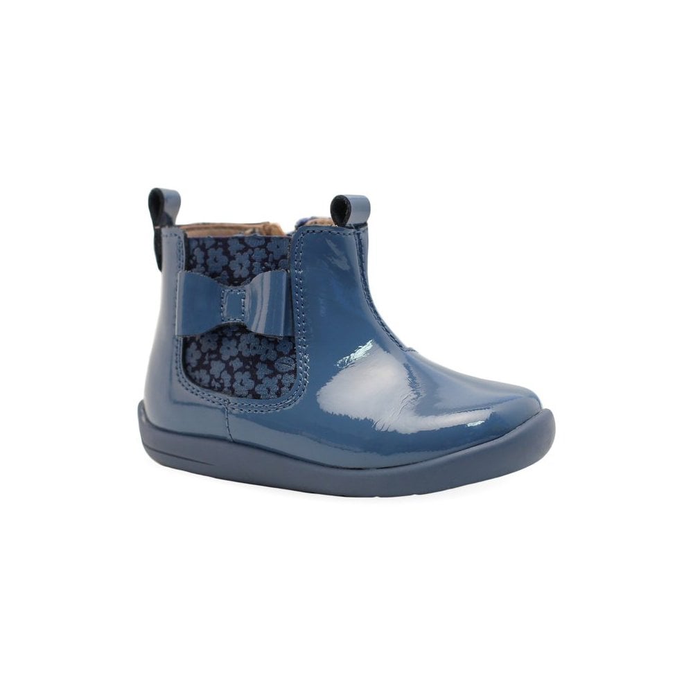 Wonderland glitter patent girls zip-up boots