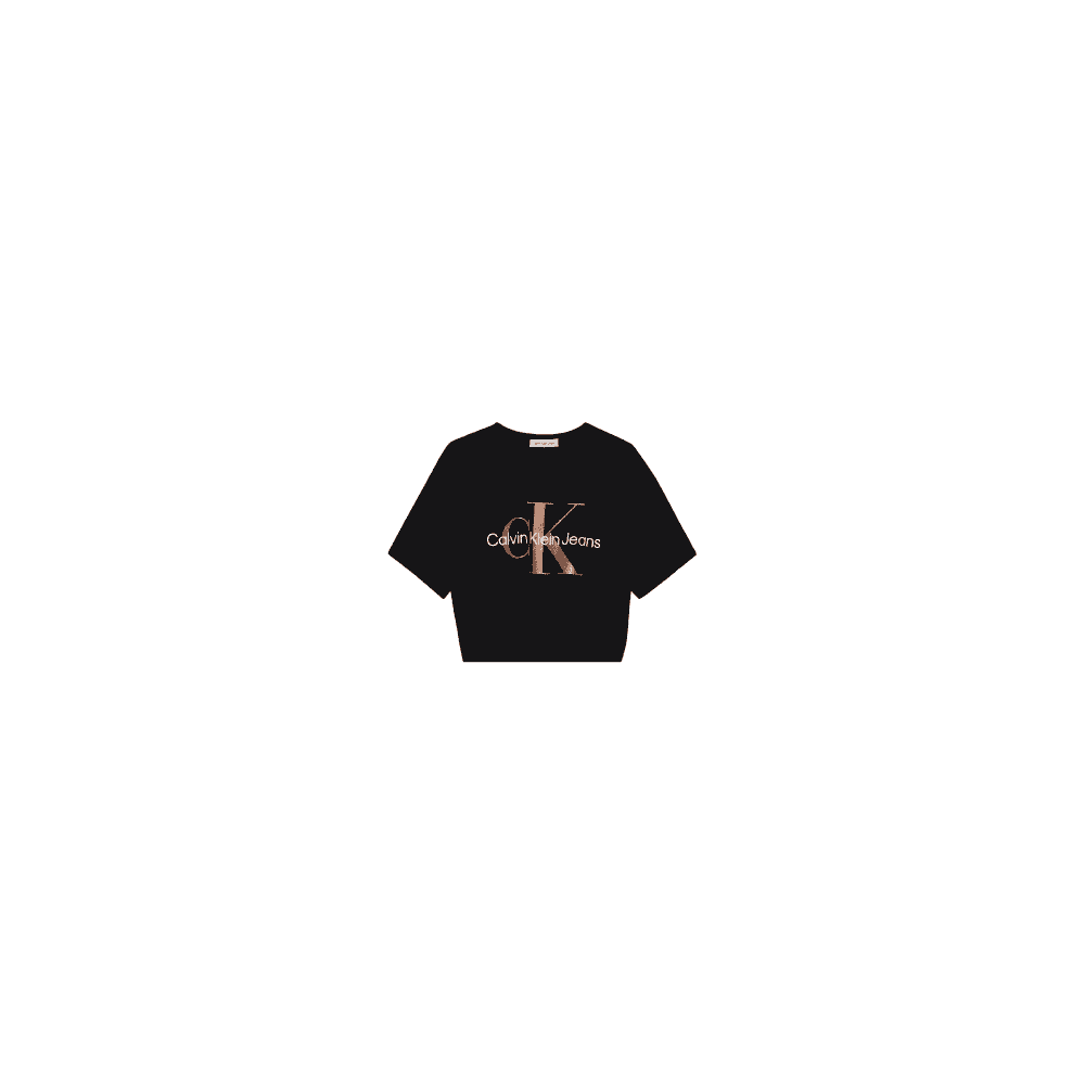 Bronze Monogram T-Shirt Black