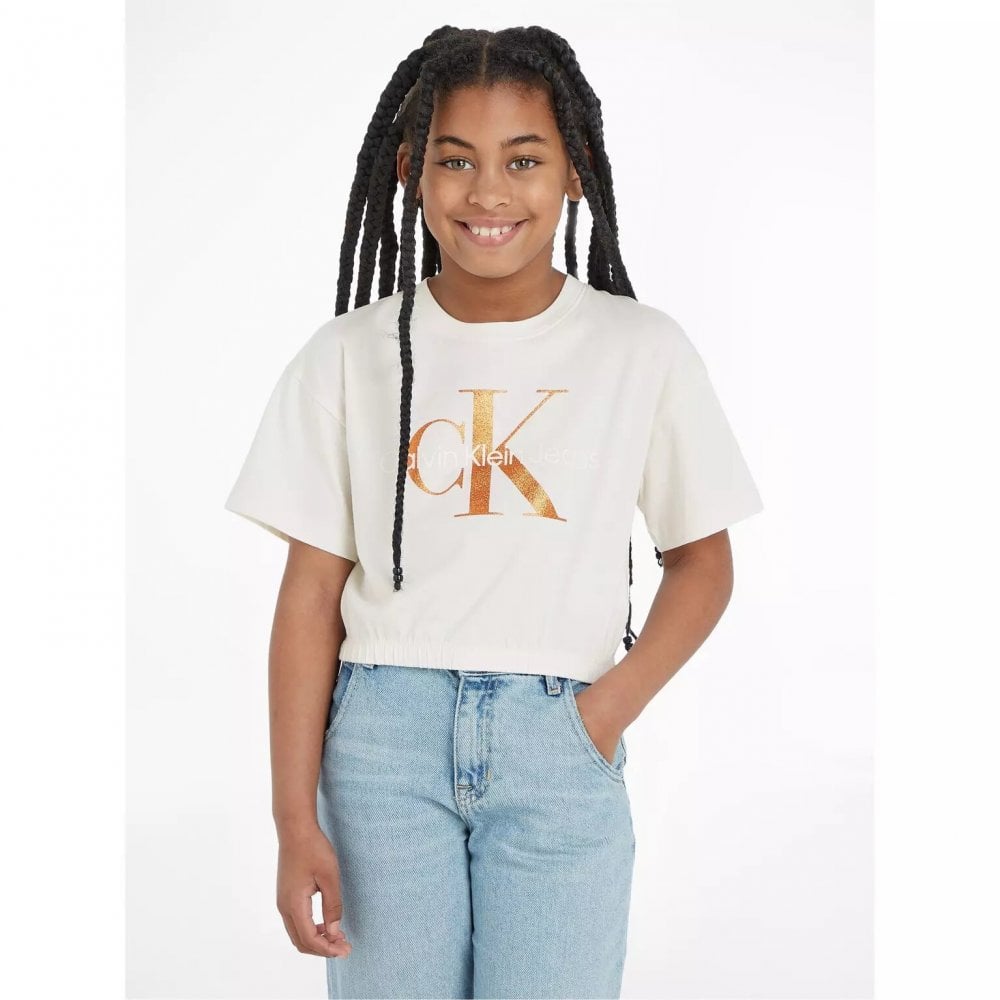 Bronze Monogram T-Shirt Ivory