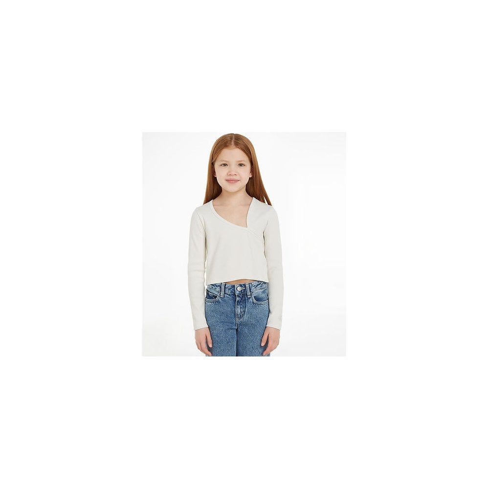 Blouse - Cropped - Rib ivory
