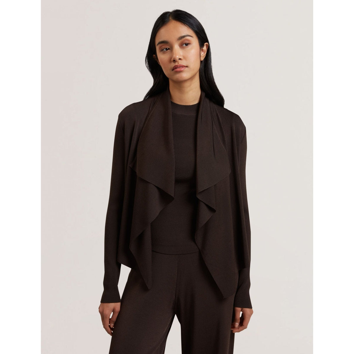 Elliyy Waterfall Front Knitted Open Cardigan