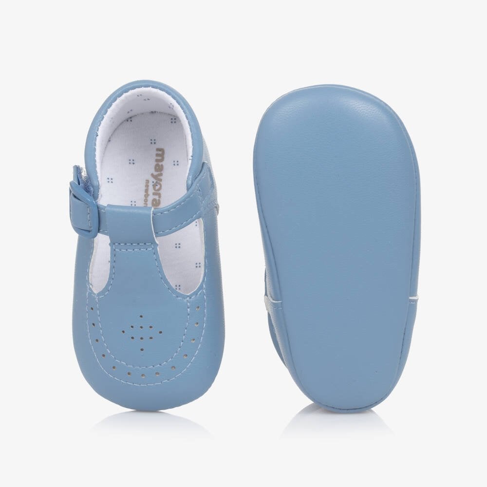 Faux Leather T-Bar Pre-Walker Shoes