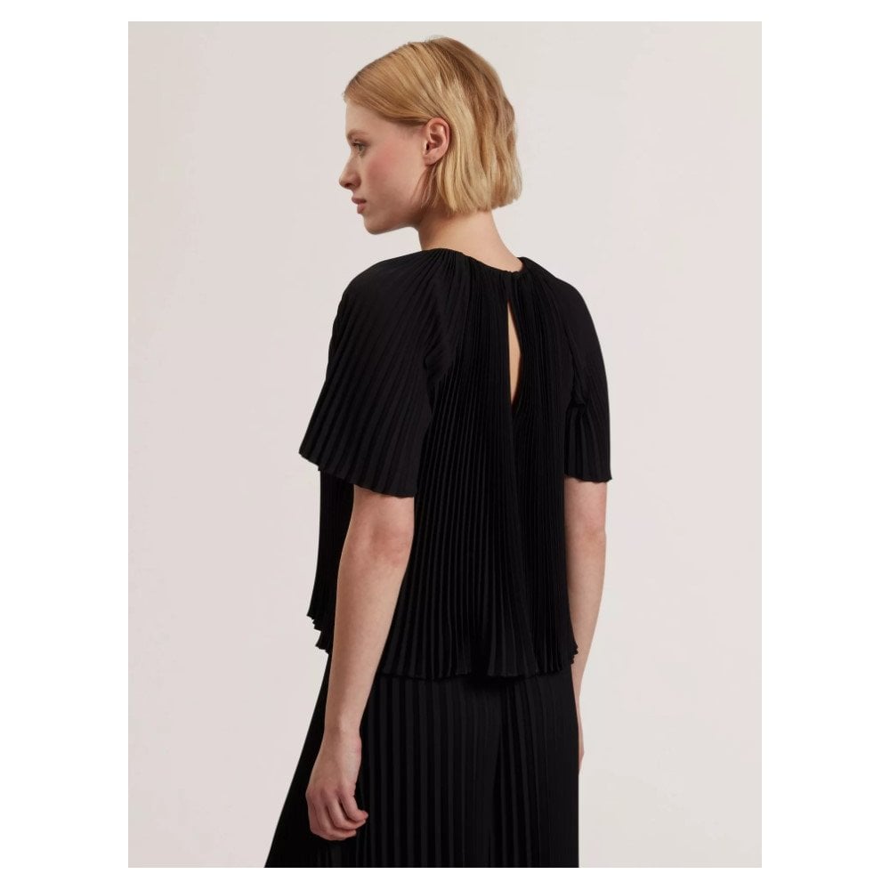 Agara Pleated Short Sleeve Blouse