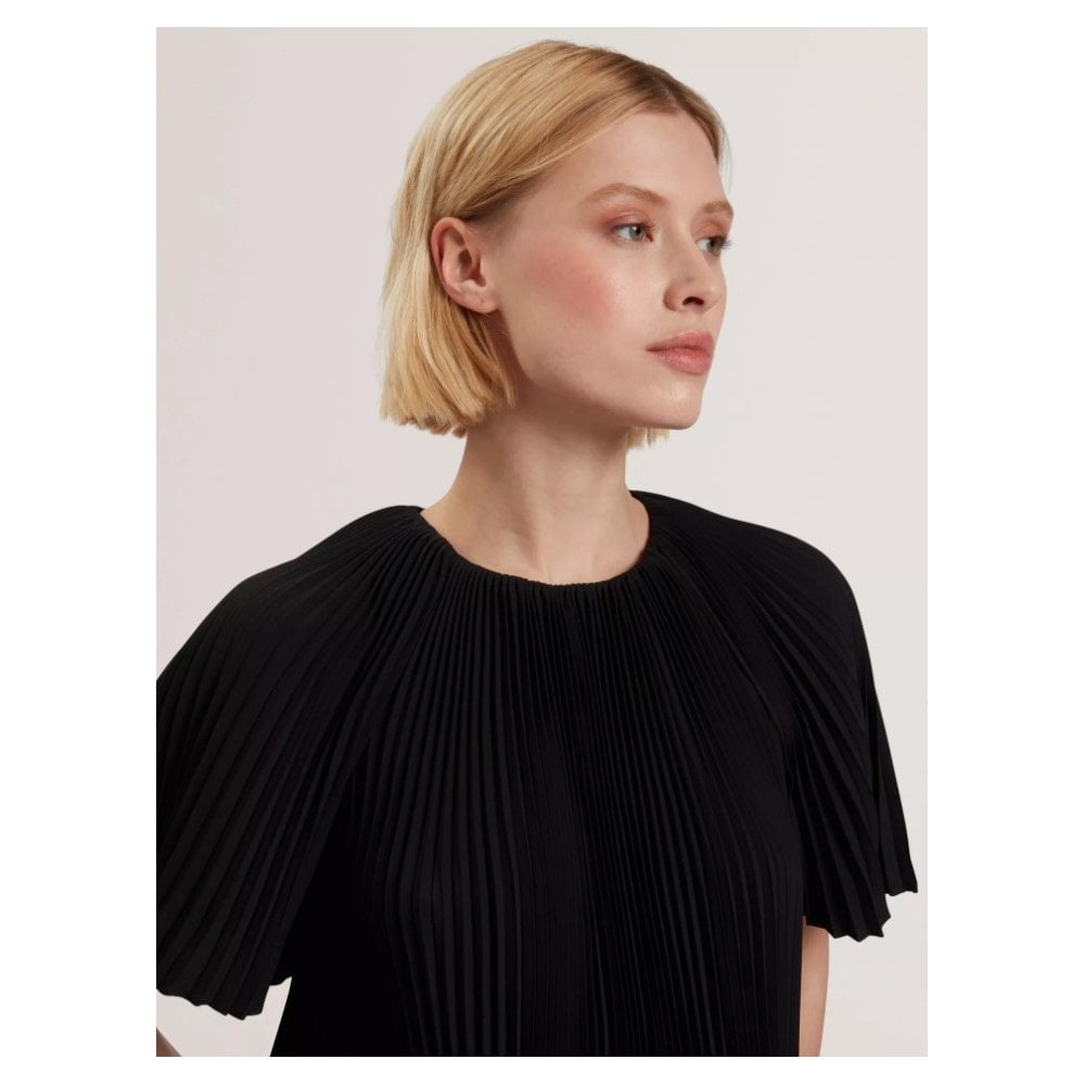 Agara Pleated Short Sleeve Blouse