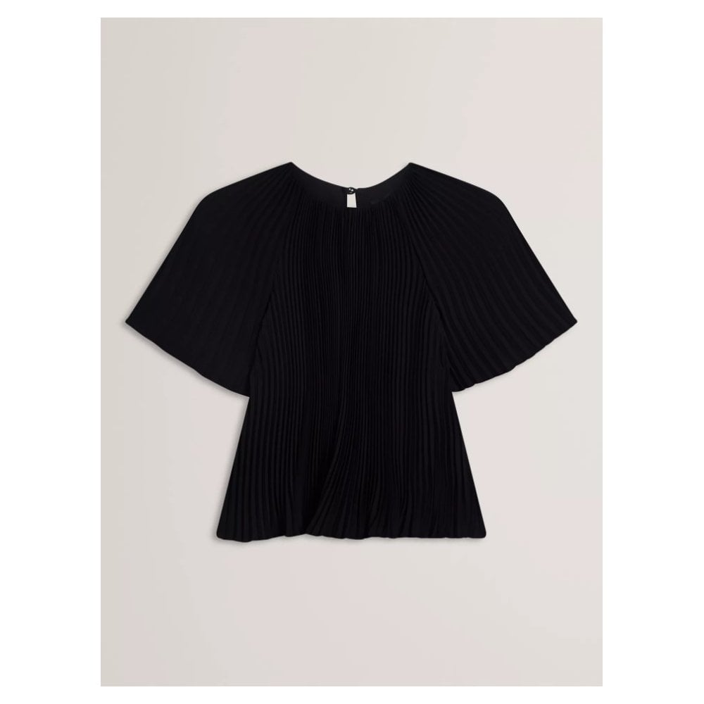 Agara Pleated Short Sleeve Blouse