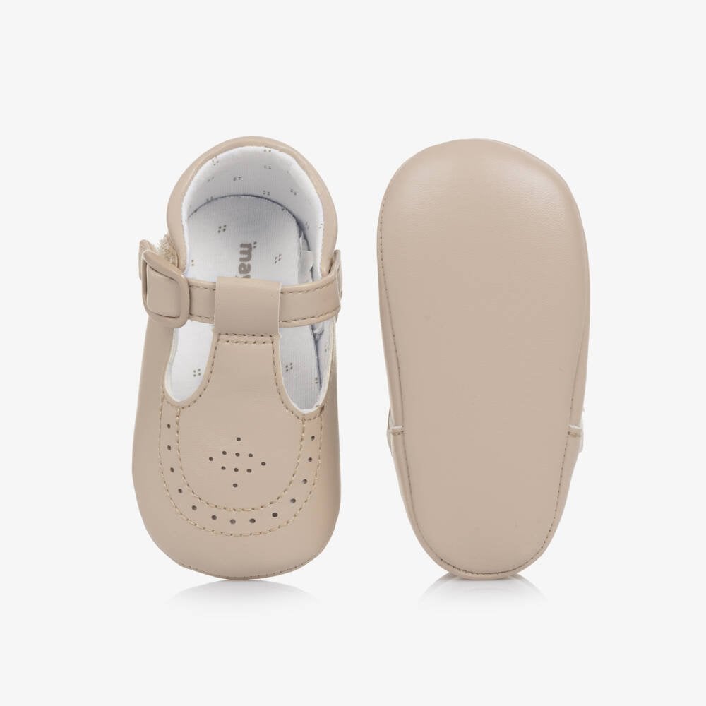 Faux Leather T-Bar Pre-Walker Shoes
