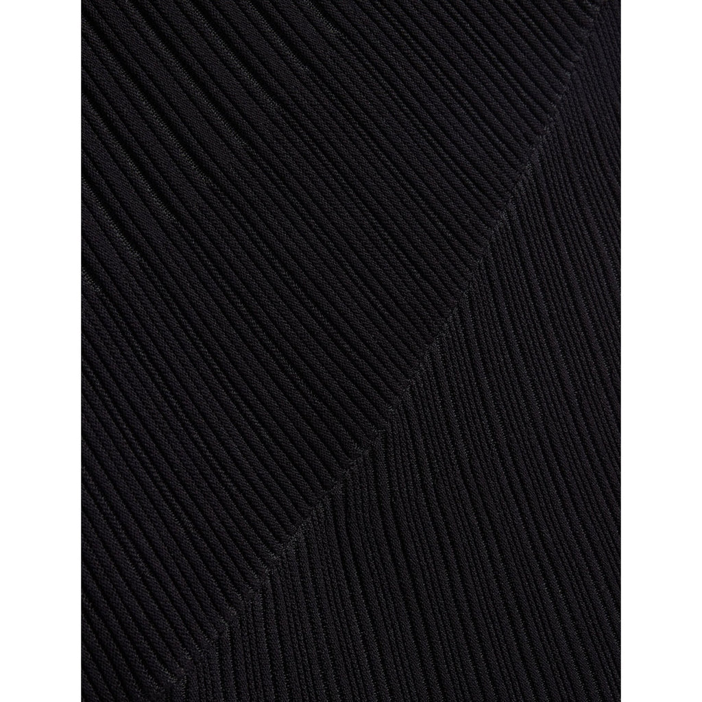 Celyina Sheer Detail Textured Knit Midaxi Dress