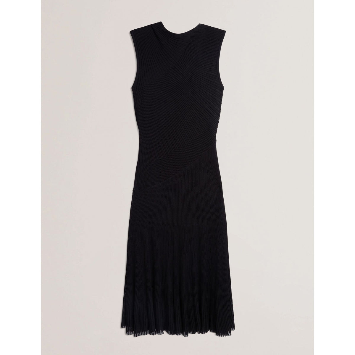 Celyina Sheer Detail Textured Knit Midaxi Dress