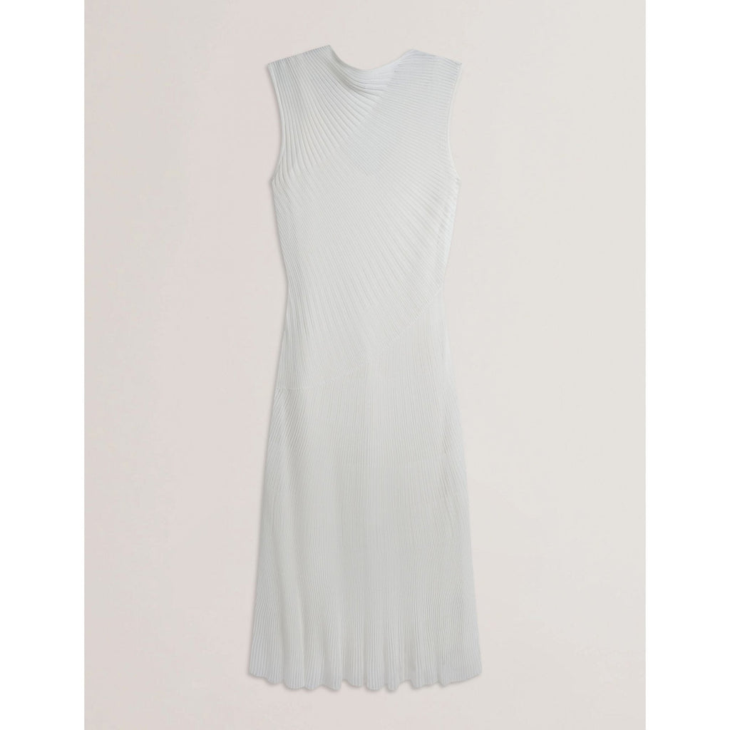 Celyina Sheer Detail Textured Knit Midaxi Dress