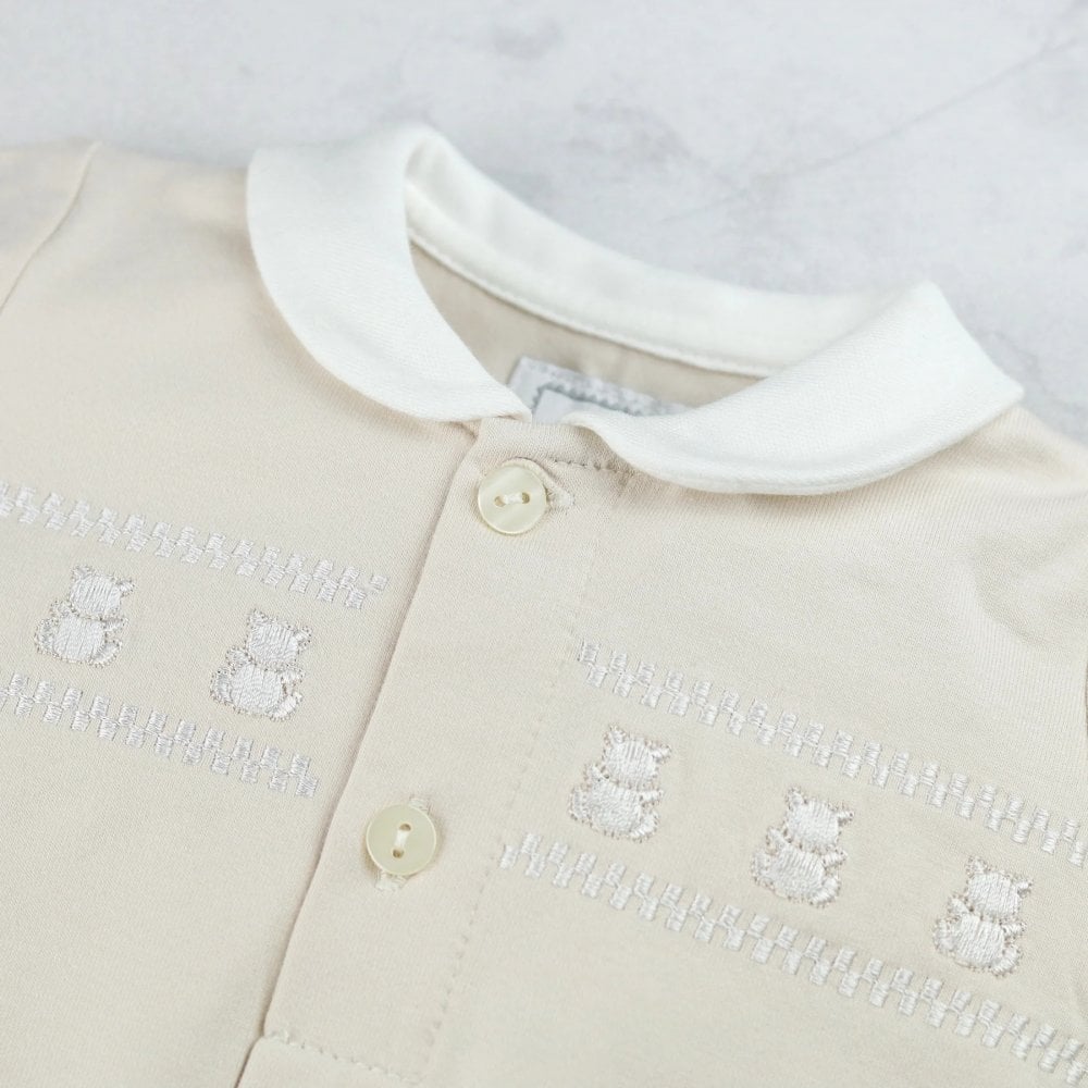 SJ front open AIO with collar  emb teddy panel & Hat
