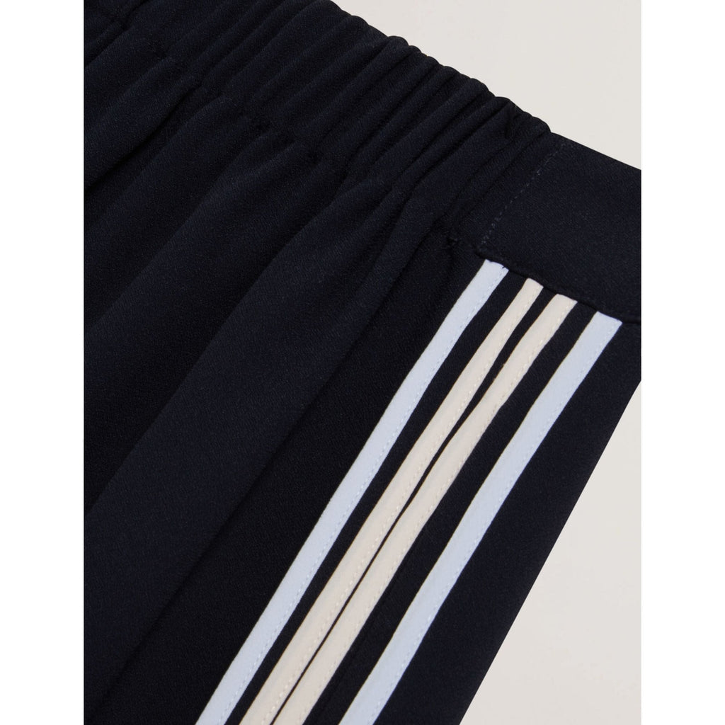 Gorjja Piping Detail Wide Leg Crepe Trousers
