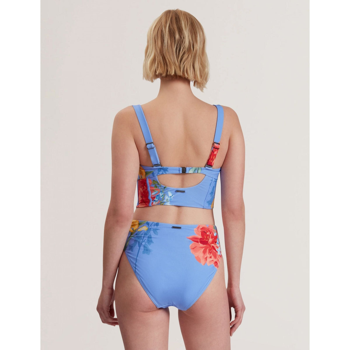 Lorriee Printed High Waisted Bikini Bottoms