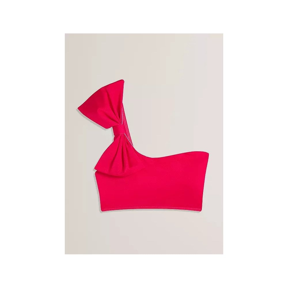 Liennaa One Shoulder Bow Bikini Top
