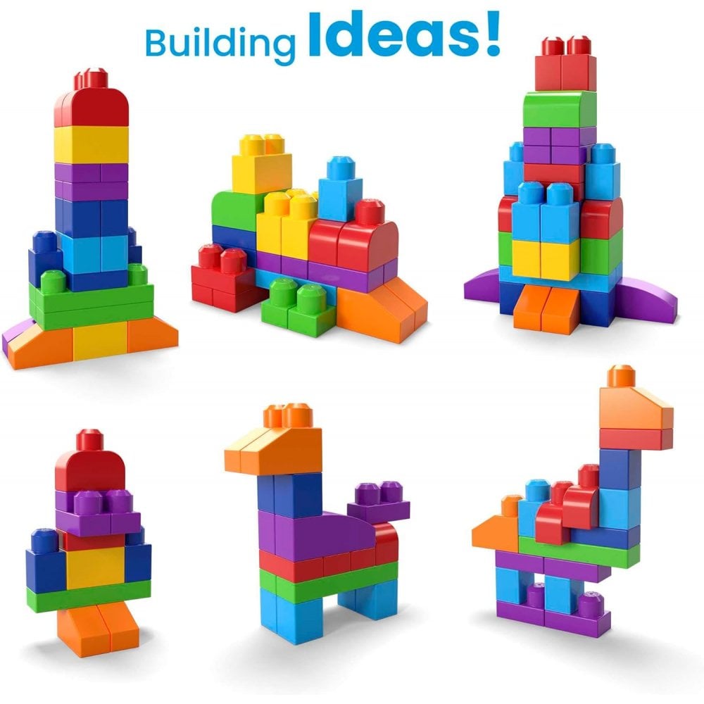 Mega Bloks Big Building Bag 60pc Blue