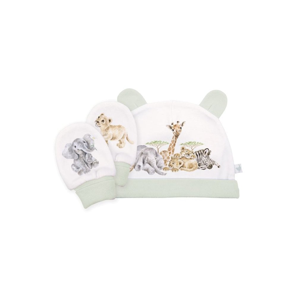 Little Savannah Hat and Mitten Set