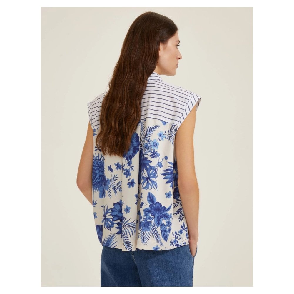 Stipite Sleeveless Contrasting-Back Shirt