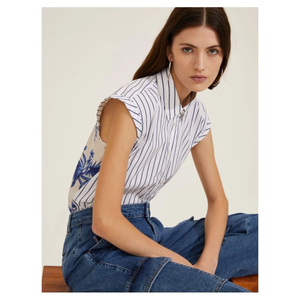 Stipite Sleeveless Contrasting-Back Shirt