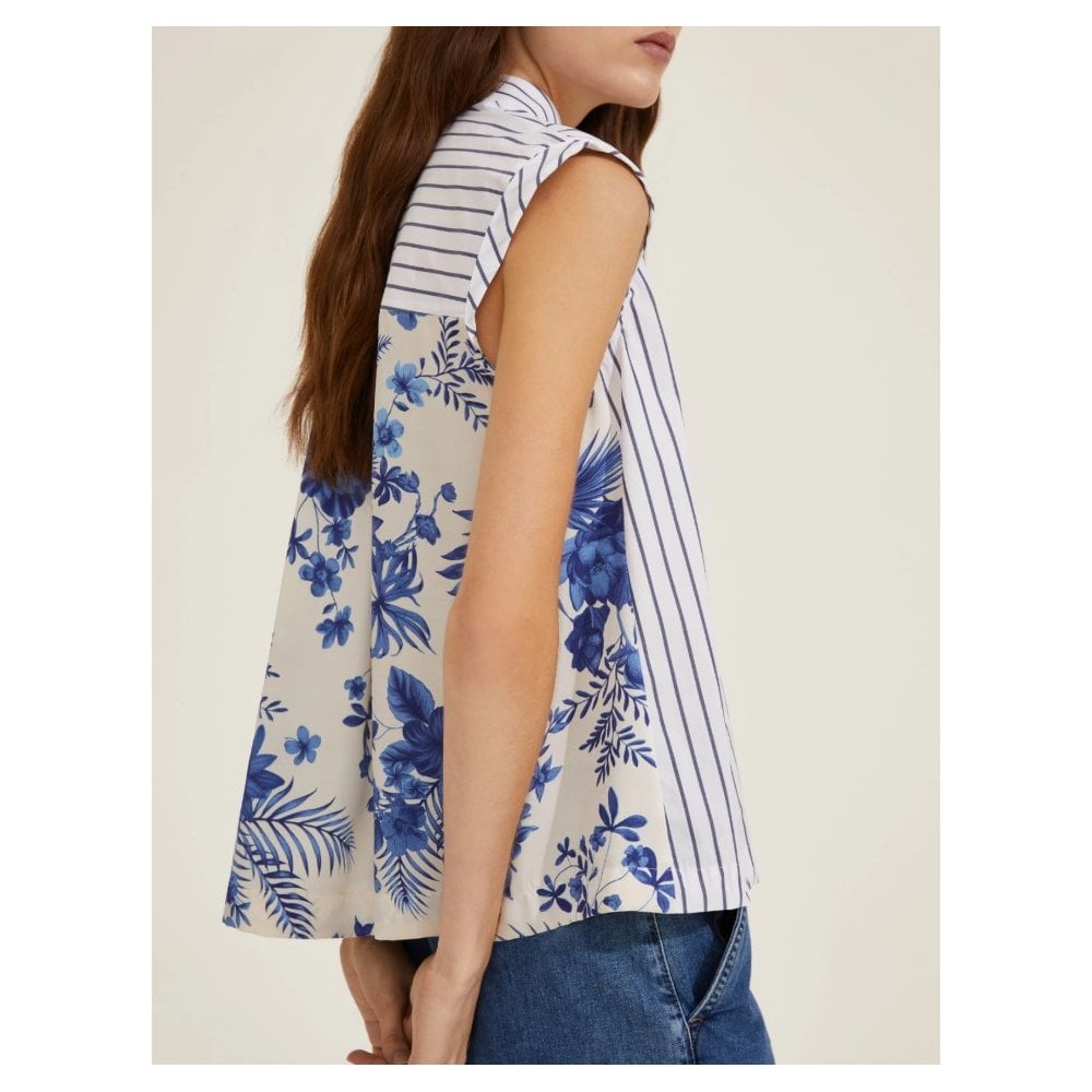 Stipite Sleeveless Contrasting-Back Shirt