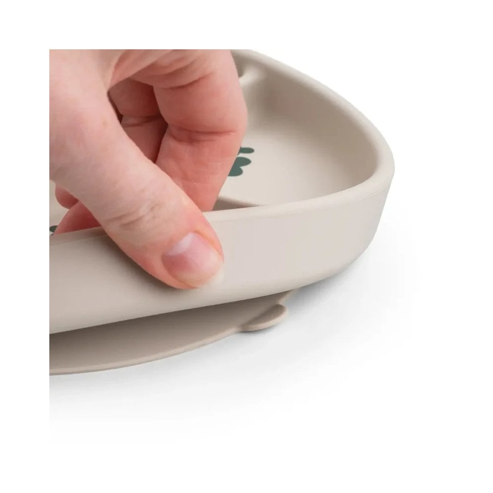 Stick&Stay compartment plate Tiny farm Sand