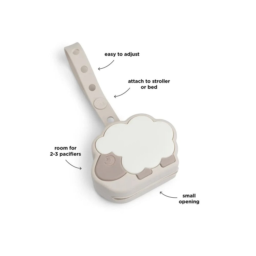 Silicone pacifier pouch Sheepy Sand
