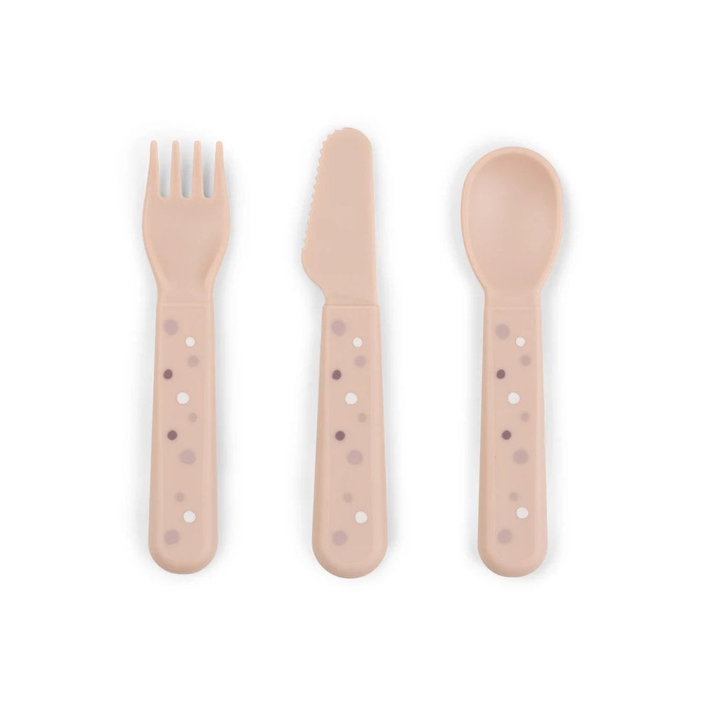 Foodie cutlery set Happy dots Powder