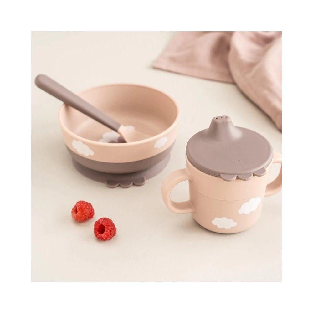 Foodie first meal set w/suction Happy clouds Powde