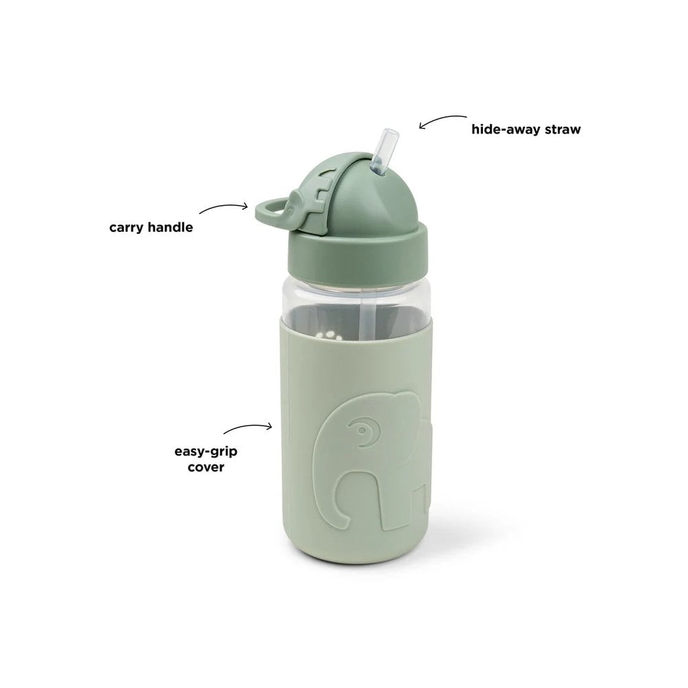 Easy-grip straw bottle Elphee Green