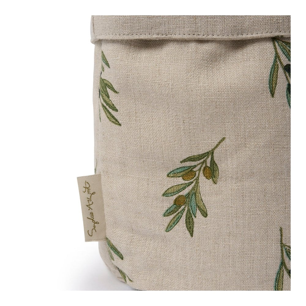 Olive Linen Bread Baskets - Set of 2