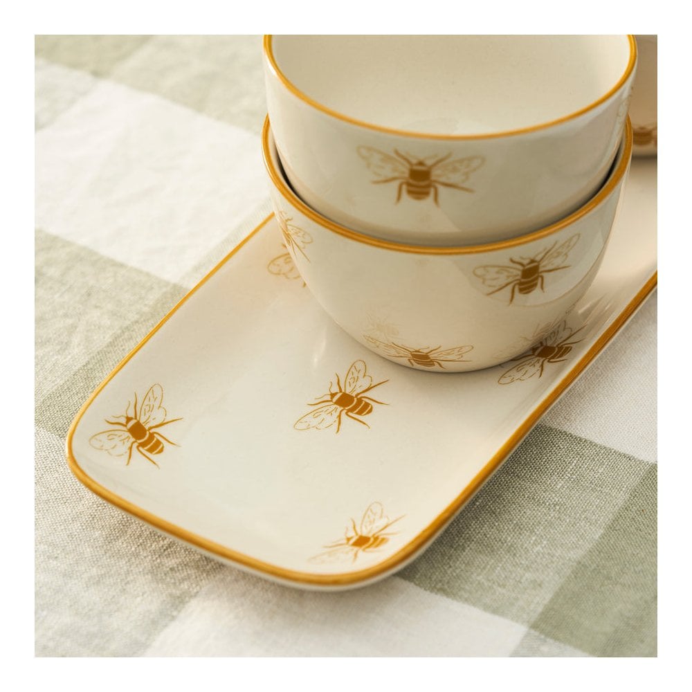 Honey Bees Stoneware Nibbles Bowl - Set of 3