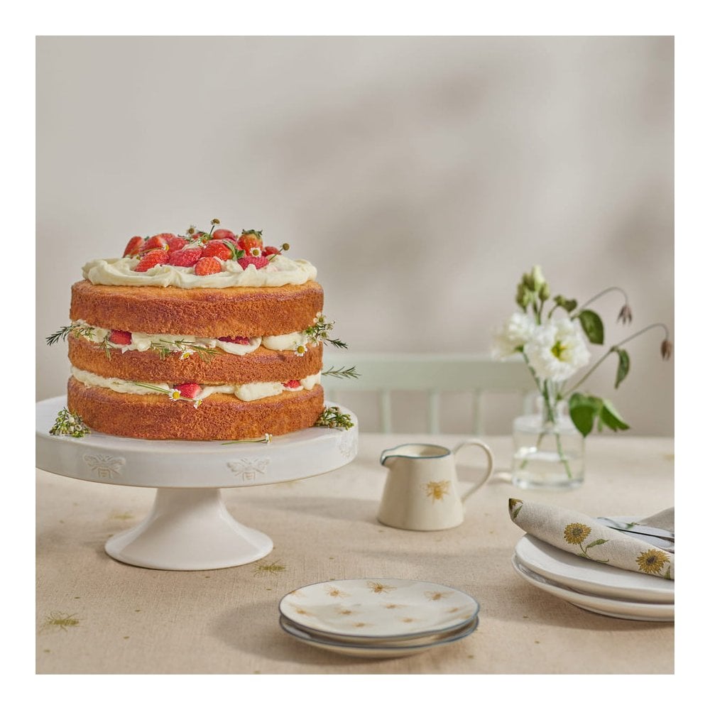 Bees Stoneware Cake Stand