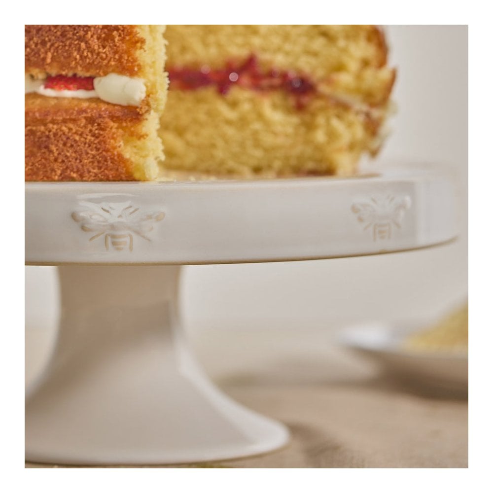 Bees Stoneware Cake Stand