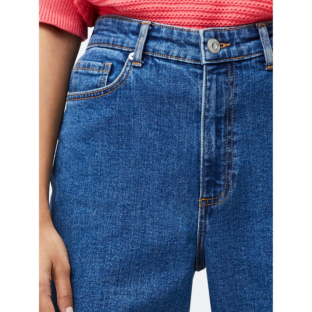 Elliot Denim Straight Leg Turn Up Jeans