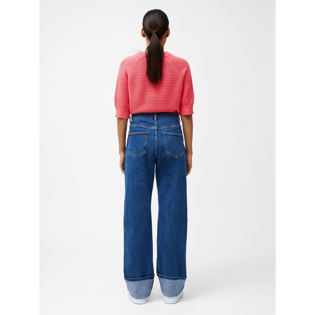Elliot Denim Straight Leg Turn Up Jeans
