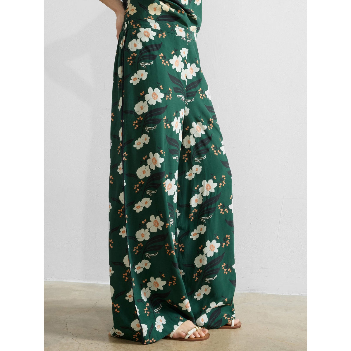 Rhian Eco Printed Wide Leg Trousers