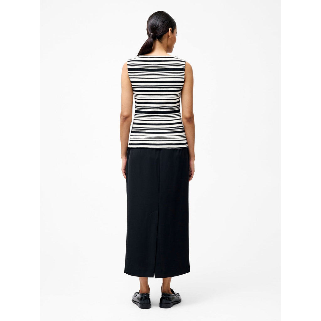 Sasia Rib Stripe Fitted Top