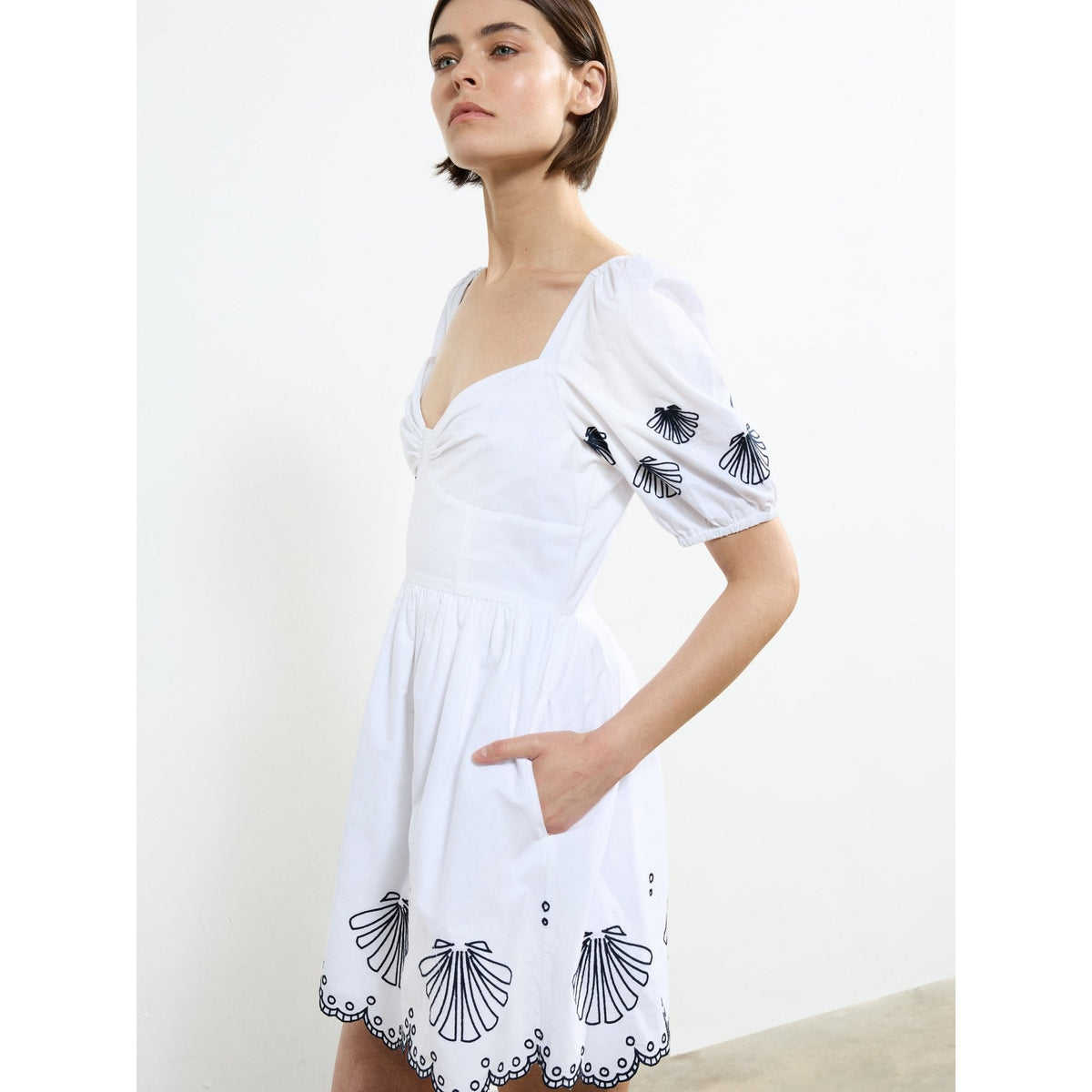 Cambria Cotton Anglaise Mini Dress