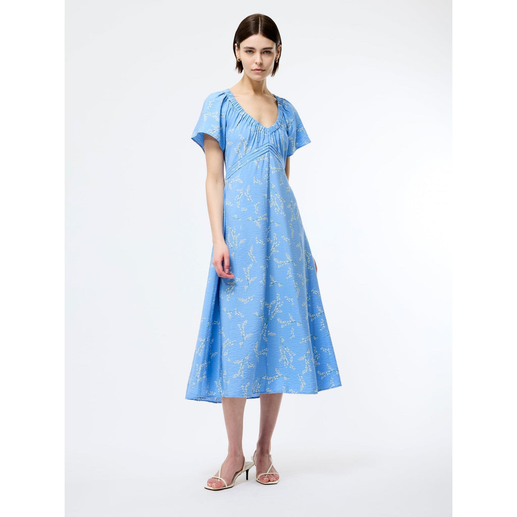 Daniella Faron Drape V-Neck Midi Dress