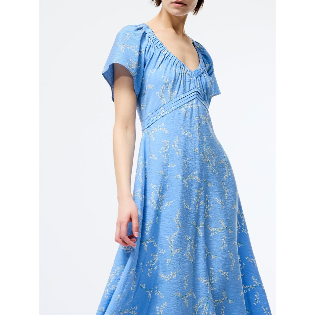 Daniella Faron Drape V-Neck Midi Dress