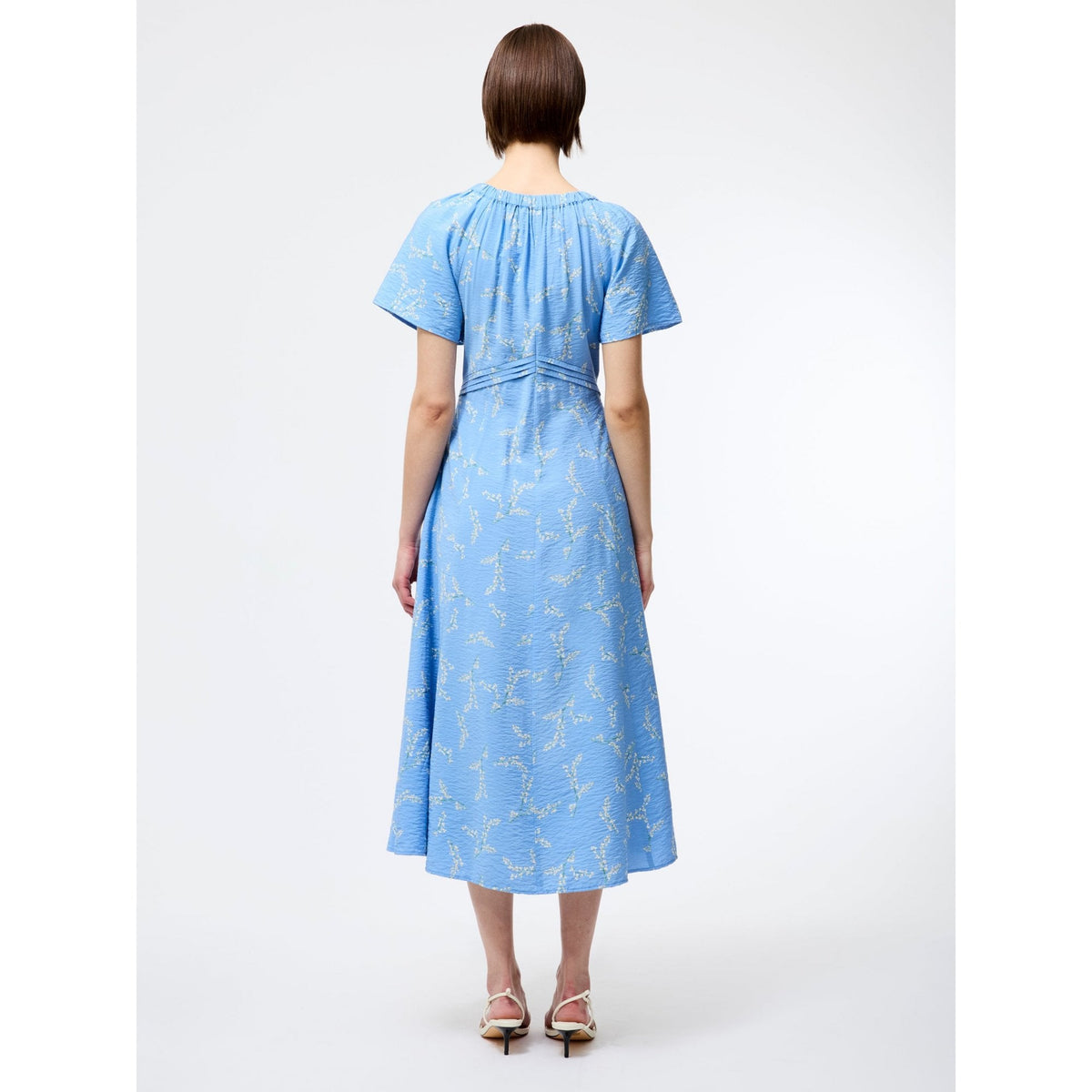 Daniella Faron Drape V-Neck Midi Dress