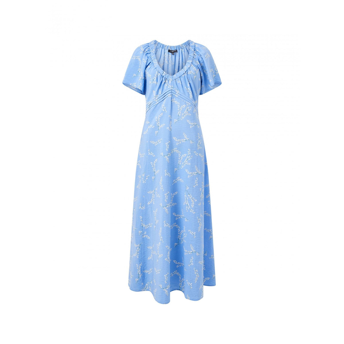 Daniella Faron Drape V-Neck Midi Dress