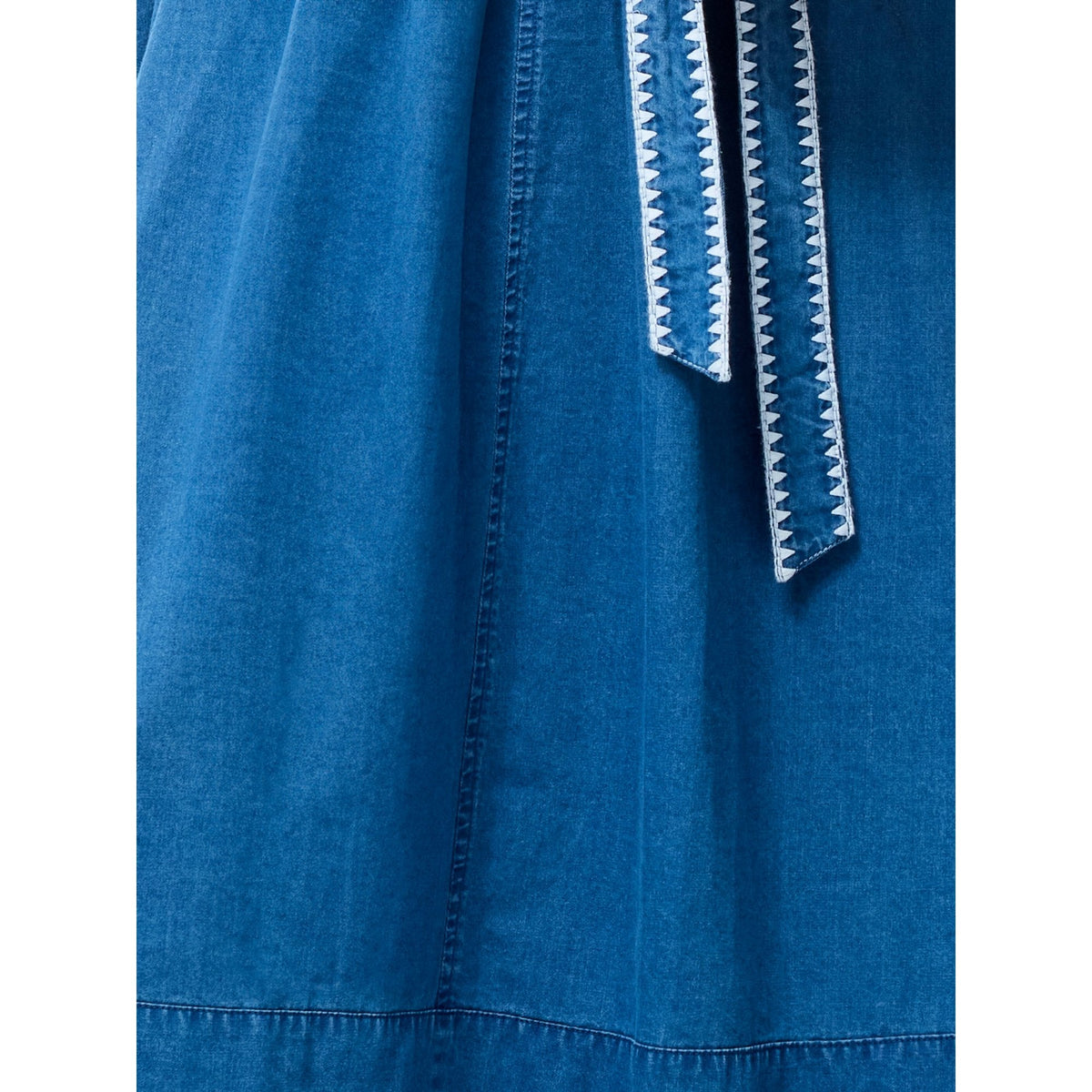 Zaves Chambray Denim Halterneck Midi Dress