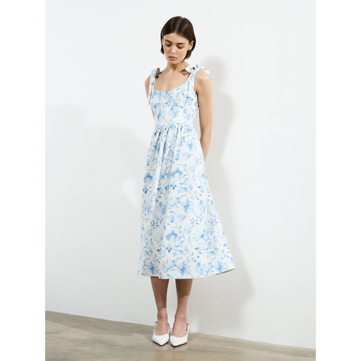Serenity Dale Crepe Midi Dress