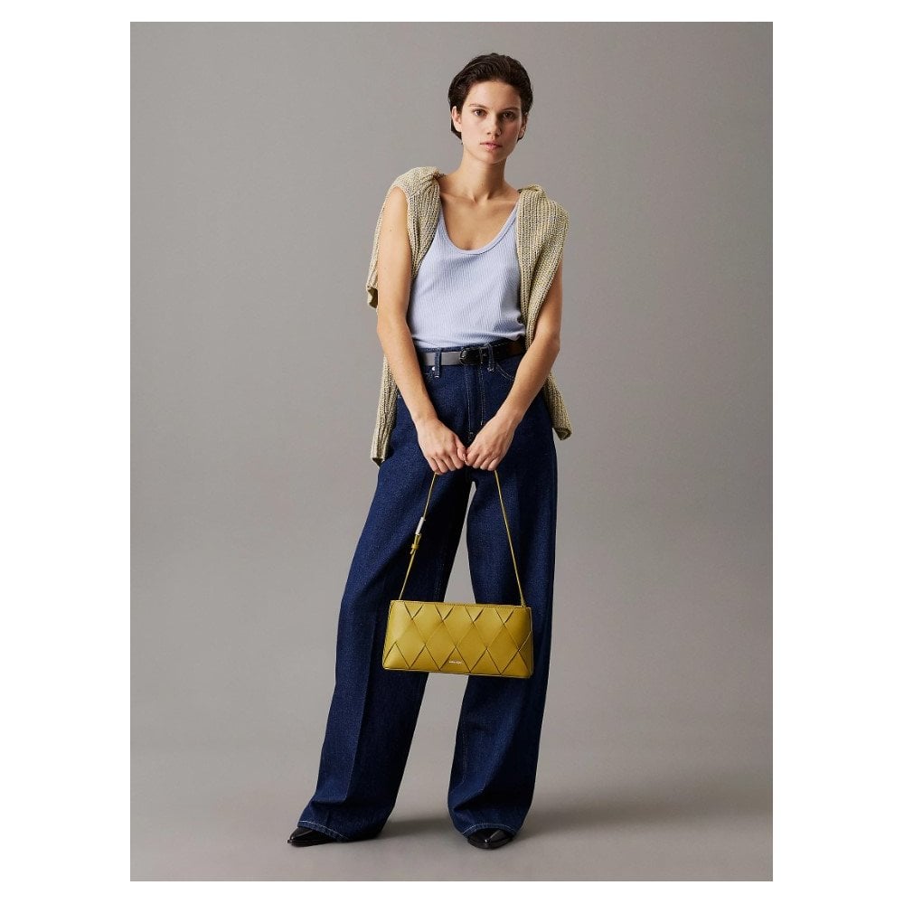 Woven Elongated Shoulder Bag