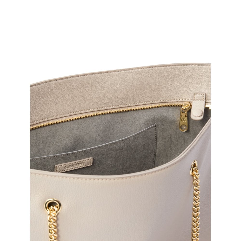 Minimal Monogram Chain Tote Bag