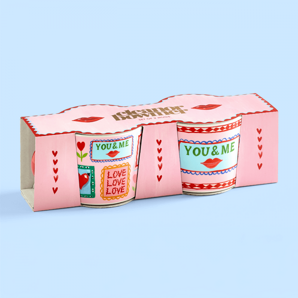 With Love You & Me Mugs - Set of 2