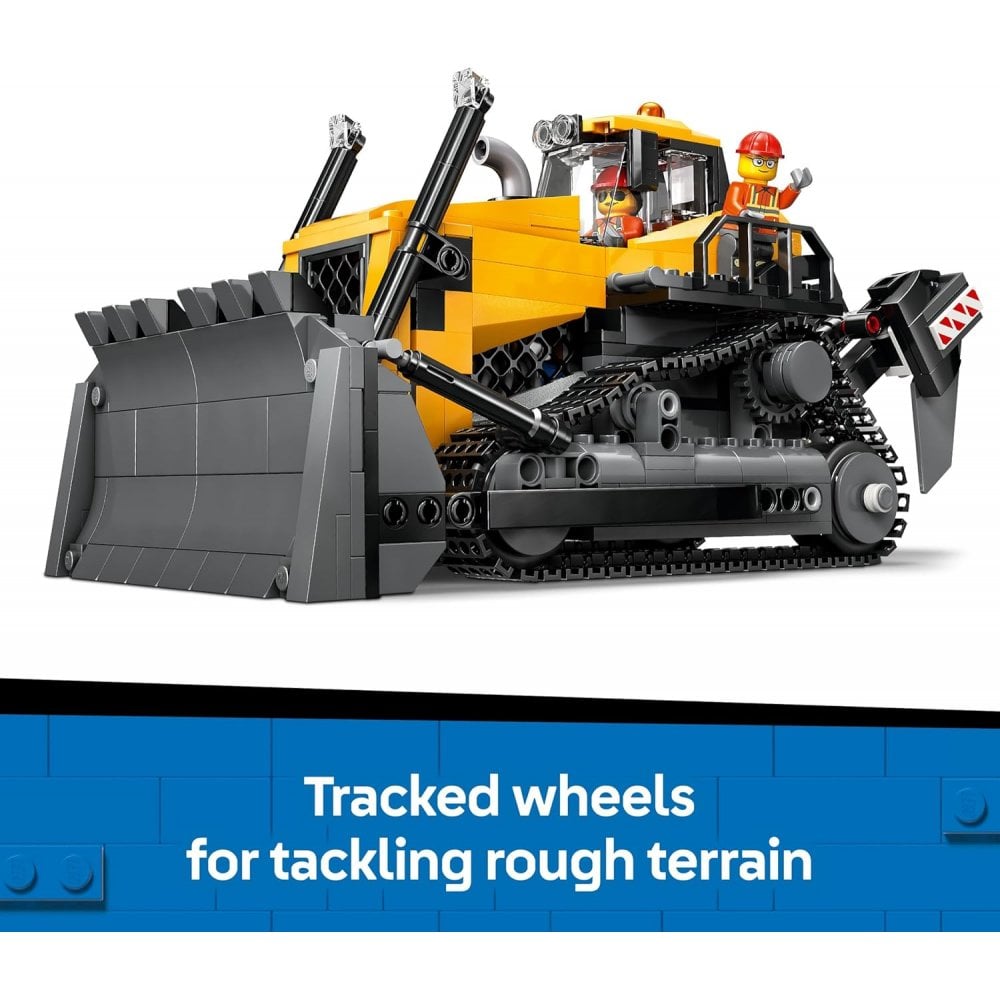 Yellow Bulldozer with Front Loader
