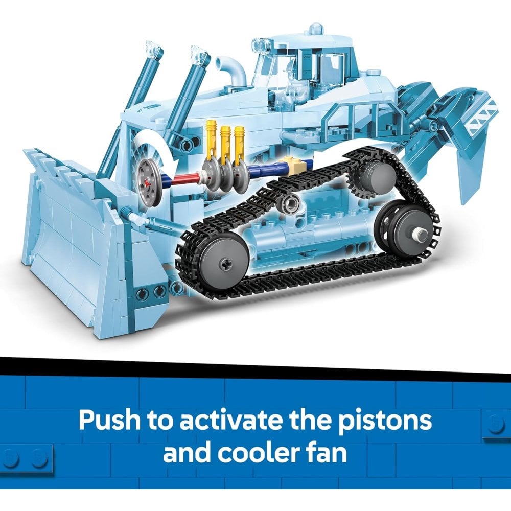 Yellow Bulldozer with Front Loader