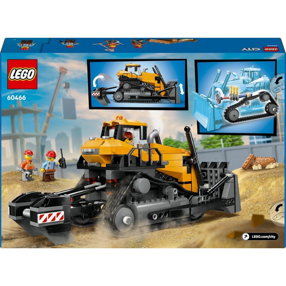Yellow Bulldozer with Front Loader