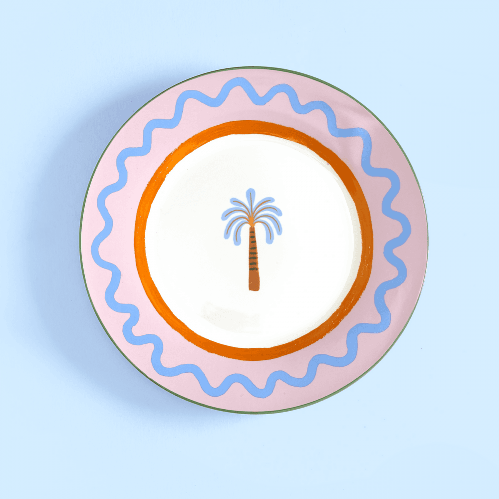 Electric Coast Palm Tree Dinner Plate
