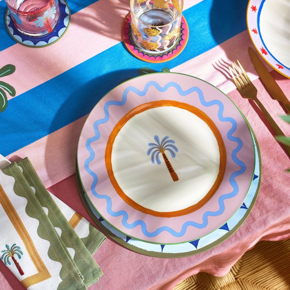 Electric Coast Palm Tree Dinner Plate
